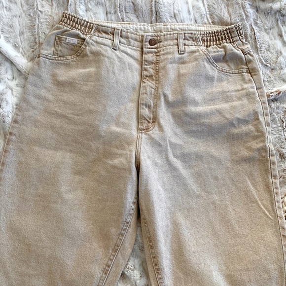 Vintage 90s Lee Beige Tan High Rise Mom Jeans - Picture 5 of 15